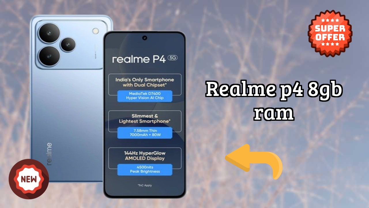 Realme P4 8GB RAM Display Size: 6.77 Inches (17.2 Cm) Screen Review